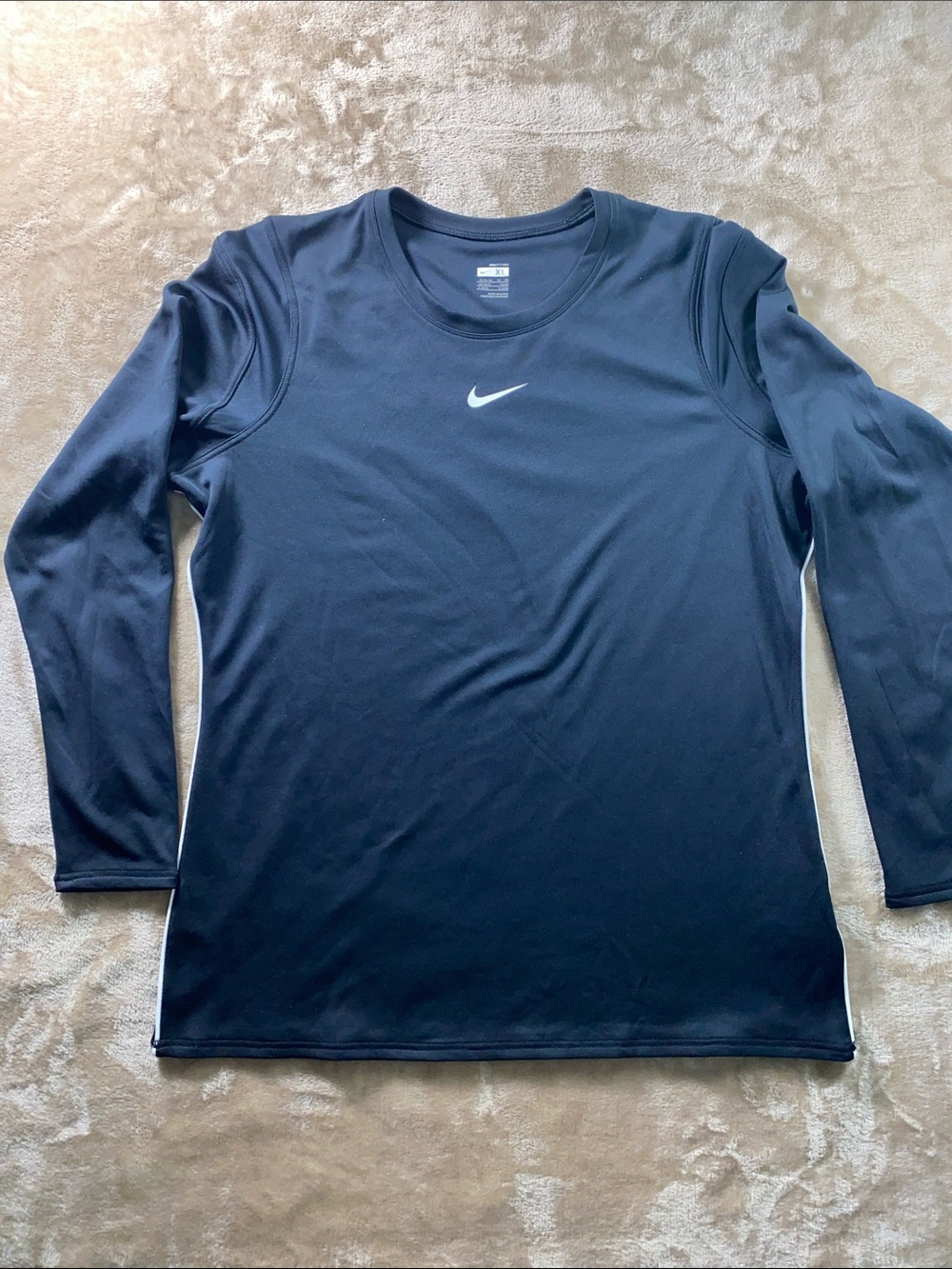 Nike Long-Sleeve Athletic Top - Black with White Swoosh